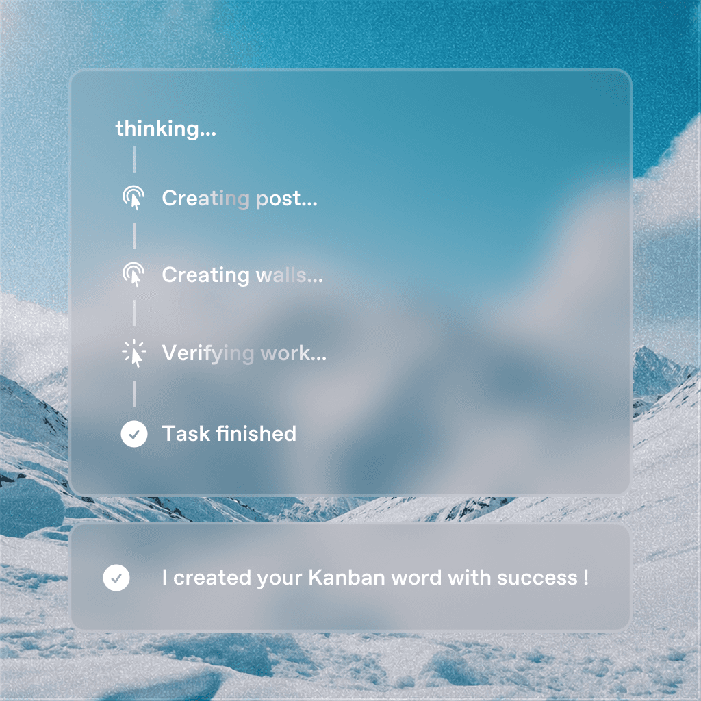 A guided cursor moving through a product interface